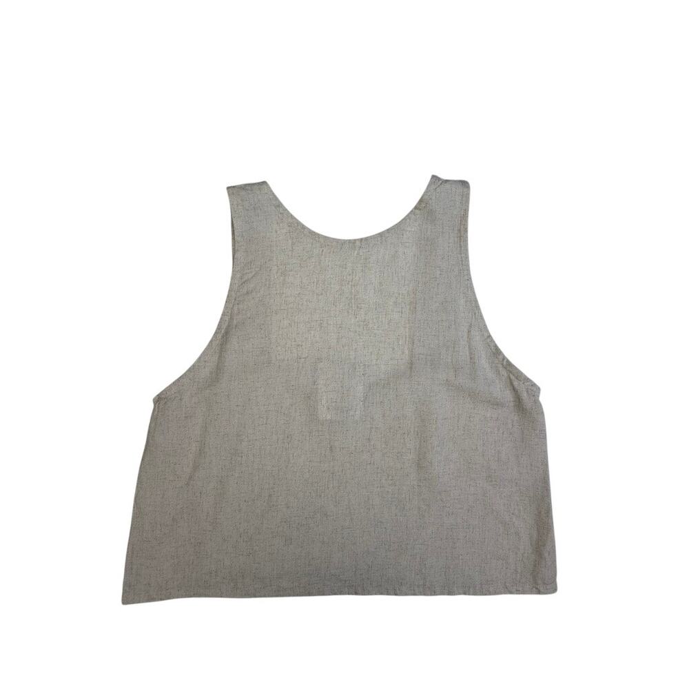 Asmara Linen Crop Tank Top Natural Handmade Bali Medium/Large NWT